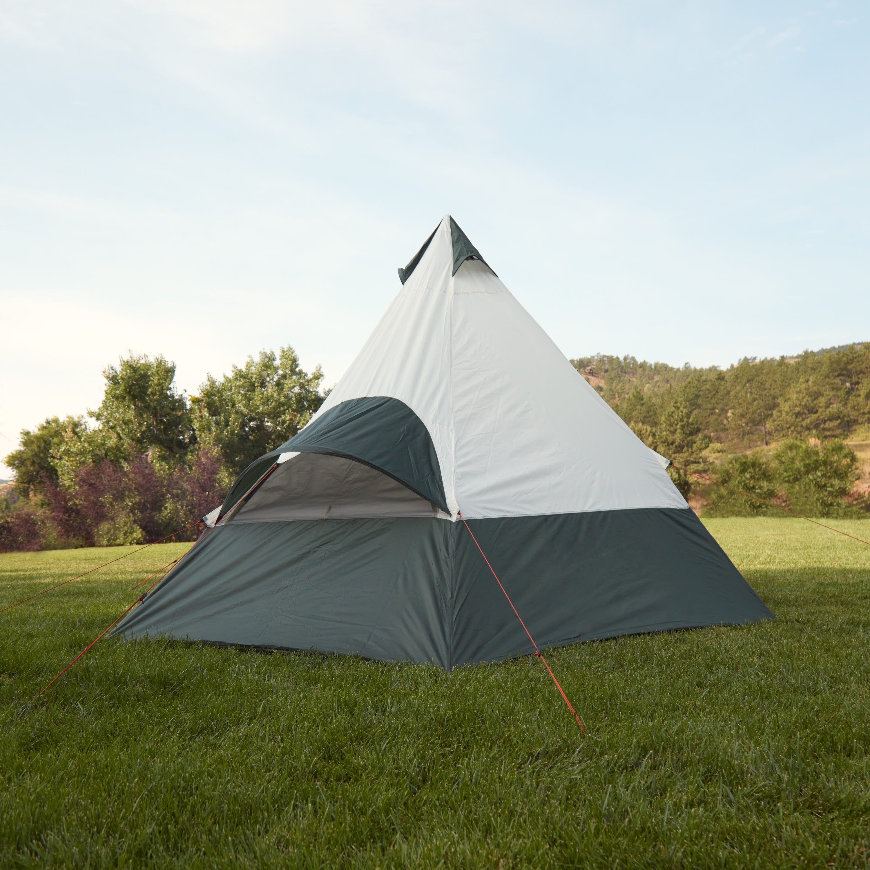 Cheap Goat Tents 7 Person 1 Room Teepee Tent, With Vented Rear Window, Camping Tents   